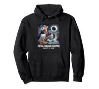 Eclipse Solar Total Islandia Frailecillos Selfie 12 de Agosto de 2026 Sudadera con Capucha