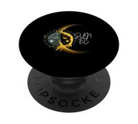 Eclipse Solar Total Sol Antiguo EC PopSockets PopGrip Adhesivo