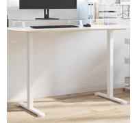 Eclith Estructura para escritorios de pie y asiento, color blanco, 94 - 135 x 60 x 70 - 114 cm, altura regulable, robusta estructura de acero para oficina en casa, oficina, estudio, habitación juvenil