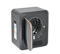 ECLIVON Secadora de Evacuación 4 kg con Pantalla LED, 6 Programas, Carga Frontal Secadora de Ropa 850 W, Montable en la Pared Secadora de Ropa con Tambor Inox, para Piso, Casa, 57,5x48x40 cm (Negro)