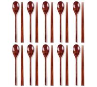 Ecloud Shop 10 Pares de Palillos de Madera Establece Combinaciones de Vajillas Coreanas