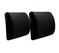 Ecloud Shop - Almohada de Espuma viscoelástica con Correa Ajustable, Respaldo cómodo y Suave para la Piel, Apta para sillas de Oficina, Color Negro