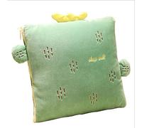 Ecloud Shop Manta Creative Cushion 2 en 1 Pillow Quilt Cojín Multifuncional Cojín Respaldo Cojín Suave y Cálido Siesta Mat Cojines para Sofá Cama Silla de Oficina (Cactus)