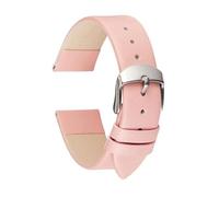 EcLusE Correa de reloj de cuero Correas de reloj finas y suaves Pulseras de cinturón Correa de cuero suave y cómoda,Rosa,22mm