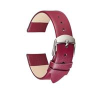 EcLusE Correa de reloj de cuero Correas de reloj finas y suaves Pulseras de cinturón Correa de cuero suave y cómoda,Morado,22mm
