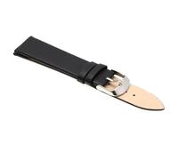 EcLusE Correa suave de cuero granulado Correa de reloj para hombres y mujeres Correas,Negro,20mm