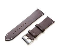 EcLusE Correas de reloj de cuero de becerro Correas de reloj de liberación rápida Correas de reloj Accesorios de reloj,Marrón oscuro,22mm