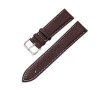 EcLusE Correas de reloj de cuero en relieve Correa de reloj Hebilla de acero inoxidable Pulseras de cuero para cinturón,16mm