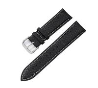 EcLusE Correas de reloj de cuero en relieve Correa de reloj Hebilla de acero inoxidable Pulseras de cuero para cinturón,22mm