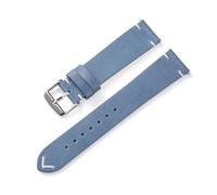 EcLusE Correas de reloj de cuero genuino de liberación rápida retro Correa de reloj suave ultrafina Accesorios para relojes,Azul,18mm