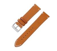 EcLusE Correas de reloj de cuero genuino suave de liberación rápida Correa de reloj Pulsera de repuesto de piel de becerro Accesorios de reloj,Marrón claro,20mm