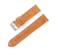 EcLusE Nuevas correas de reloj vintage, correas de reloj casuales, correa de repuesto de liberación rápida de cuero de gamuza,Marrón claro,18mm