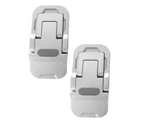 ECMQS 2 soportes portátiles para ordenador portátil, color plateado | Soporte de aluminio plegable, accesorio para ordenador portátil, soporte para tableta, altura ajustable, refrigerante oficina