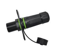 ECMQS Adaptador de mamparo RJ45 sellado a la intemperie, CAT6 | Con cuerpo de rosca de bloqueo para uso de cableado de carcasa de punto de acceso