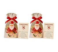 ECMQS Adorno de Papá Noel abrazo, papel para manualidades, 2 unidades