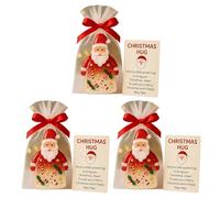 ECMQS Adorno de Papá Noel abrazo, papel para manualidades, 3 unidades