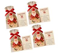 ECMQS Adorno de Papá Noel abrazo, papel para manualidades, 4 unidades