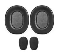 ECMQS Almohadilla para auriculares de piel con espuma viscoelástica gruesa | Cómoda almohadilla de piel de proteína con acolchado de esponja densa para un uso prolongado y un sonido mejorado