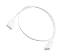 ECMQS ARGB - Cable alargador (5 V, 3 pines, 0,3 m), color blanco | Diseño de la cubierta de PVC de cobre estañado