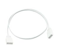 ECMQS ARGB - Cable alargador (5 V, 3 pines, 0,5 m), color blanco | Diseño de la cubierta de PVC de cobre estañado