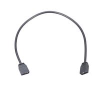 ECMQS ARGB - Cable alargador hembra a hembra de 3 pines (5 V, 30/60 cm, 0,3 | Para sincronización de iluminación de placa base y ventilador, durabilidad para ventilador de escritorio e iluminación de