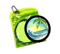 ECMQS Bolsa de limpieza de arena, almohadilla de polvo seco compacta, C | Paño de polvo seco redondo con mosquetón, bolsa de transporte para toallas de playa, equipo para excursiones, piscina,