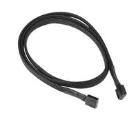 ECMQS Cable alargador de ventilador de 4 pines, 24 AWG, 1 m | Longitud opcional para refrigeración por agua y ventilador de carcasa con cable de cobre de 24 AWG