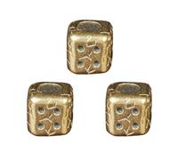 ECMQS Colgantes únicos de latón para collar | Dices - Dagas de latón con cuentas de paracord para exteriores, pulseras tejidas, llaveros, colgantes, linternas