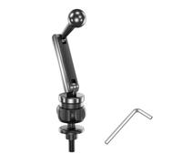 ECMQS Conector de trípode con cabezal de bola de 17 mm | Base de rosca de 1/4 pulgadas, pieza de extensión de metal para pantalla de navegación, soporte de vehículo