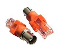 ECMQS De 2 adaptadores BNC a RJ45 con acoplador de cable coaxial | Herramienta de diagnóstico de red adecuada para probador de redes, tóner y equipo de probador eléctrico con cable coaxial