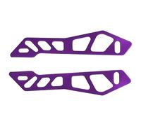 ECMQS Fast Attach - Soportes para parabrisas de motocicleta, color morado | Soportes de aluminio izquierdo y derecho con construcción de placa ranurada para viajes por carretera DFZJ-006