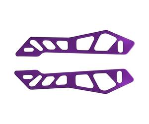 ECMQS Fast Attach - Soportes para parabrisas de motocicleta, color morado | Soportes de aluminio izquierdo y derecho con construcción de placa ranurada para viajes por carretera DFZJ-006