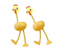 ECMQS Luz nocturna pequeña de pollo, fácil de fijar, dos amarillas | Pequeña lámpara de juguete de pollo, luz de noche fácil de fijar para el hogar diario, luz LED recargable para dormitorio de