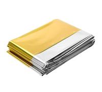 ECMQS Manta térmica de supervivencia, fácil de llevar, 140 x 210 cm, color | Manta de aislamiento cálido, resistente al desgarro, portátil para camping, senderismo, emergencias