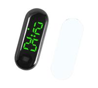 ECMQS Módulo de reloj digital LED con carcasa ABS, C01M3 luz verde st | Opción de LED blanco, rojo y azul con panel táctil sensible para proyectos interiores de motocicletas y diseño compacto de 10