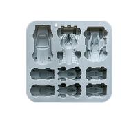 ECMQS Moldes de silicona para bandeja de hielo de coche de carreras, fácil | Silicona de grado alimenticio para hacer dulces de chocolate, cócteles, fácil de desmoldar, apto para lavavajillas