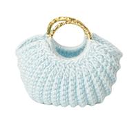 ECMQS Monedero de punto para muñeca con acento de mango redondo, trompeta | Accesorio de exhibición de ganchillo para disfraces, escenas de coleccionista y decoración