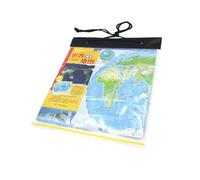 ECMQS Protector de mapa de PVC transparente resistente a la arena para organización de senderismo, funda transparente para mapa para senderismo