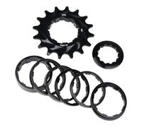 ECMQS Rueda dentada de aluminio 16T para bicicleta de montaña rápida | 250 g, construcción de aluminio resistente, experiencia de conducción estable, control mejorado para terrenos accidentados