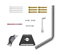 ECMQS Soporte exterior para receptor de satélite con brazo de metal curvado | Herramientas de instalación de aleros para techos de pared para uso en generaciones seleccionadas