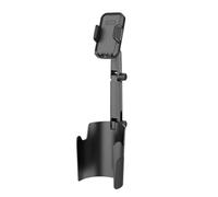 ECMQS Soporte para smartphone para vehículo, ranuras para bebidas, pies | Columna móvil, gancho de apoyo inferior, superficies de agarre para una visión más fácil del coche, accesible