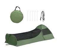 ECMQS Tienda de campaña de 2 segundos con espacio extendido de 220 cm y tela densa de cobertura completa para mochileros, refugio emergente