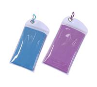 ECMQS Toalla deportiva para clima cálido, azul lago y morado | Paño de malla de microfibra suave de 30 x 100 cm con bolsa de clip para senderismo, ciclismo y práctica