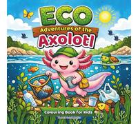 ECO Adventure of the Axolotl Colouring Book for Kids: A set of adventure colouring illustrations about a unique little axolotl cleaning the bottom of ... care of the environment, easy and bold images