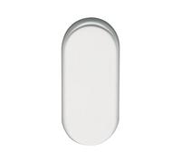 Eco BL - Roseta ciega (cubierta ciega, 70 x 33 x 7 mm, atornillada oculta, aluminio anodizado), color plateado