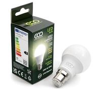 ECO Bombilla LED de bajo consumo de bayoneta B22 equivalente a 75 W, LED de baja energía de 9,5 W, 1055 lúmenes, blanco cálido 3000 K, no regulable, 15.000 horas de vida útil.