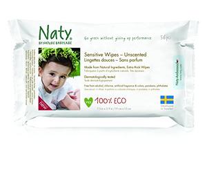 Eco by Naty Babycare, Eco Baby Wipes Unscented, 56 manteles