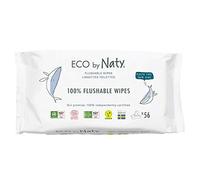 Eco by Naty, Toallitas lavables para inodoro, 1 unidad (56) Toallitas fabricadas con fibras vegetales, 0% de plástico