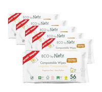 Eco by Naty Toallitas para bebé sin perfume - Toallitas húmedas 100% compostables y de origen vegetal, buenas para bebés y recién nacidos de piel sensible (336 unidades - 6 paquetes de 56)