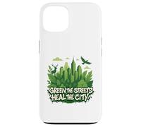 Eco Conscious City Nature Graphic- Verde las calles Carcasa para iPhone 13